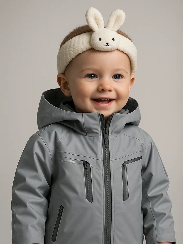 Happy Bunny Baby Headband – Cozy Plush Style for Babies
