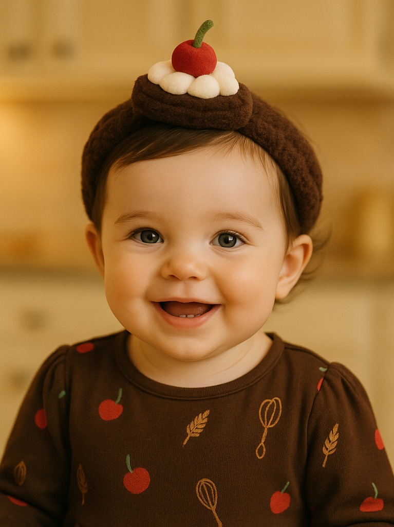 Weiche Baby-Haarband mit Cartoon-Verzierungen – Ideal für Babyfotoshootings