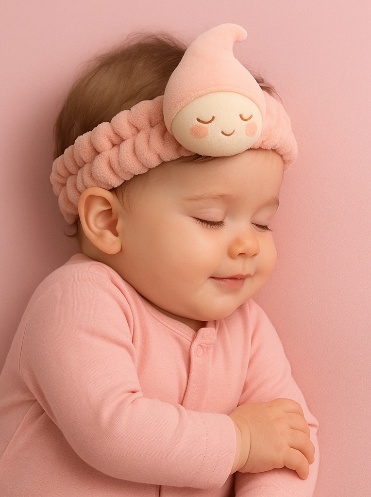 Weicher Baby-Headband mit abnehmbarem Kuscheltier