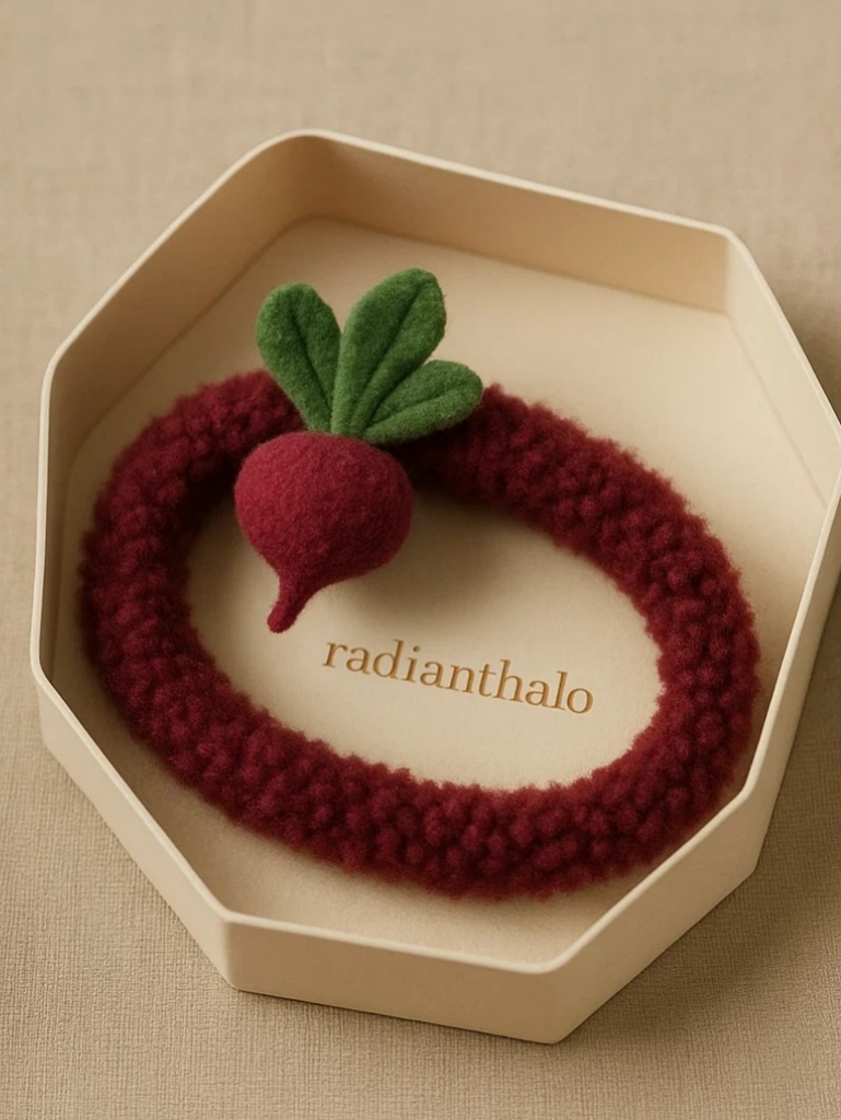 Soft Baby Headbands with Beetroot Design for Farm-Themed Collections
