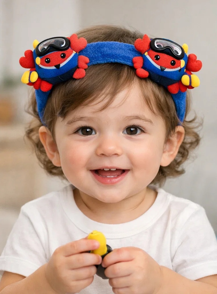 Crab Diver Baby Headband – Ocean Adventure Plush Design