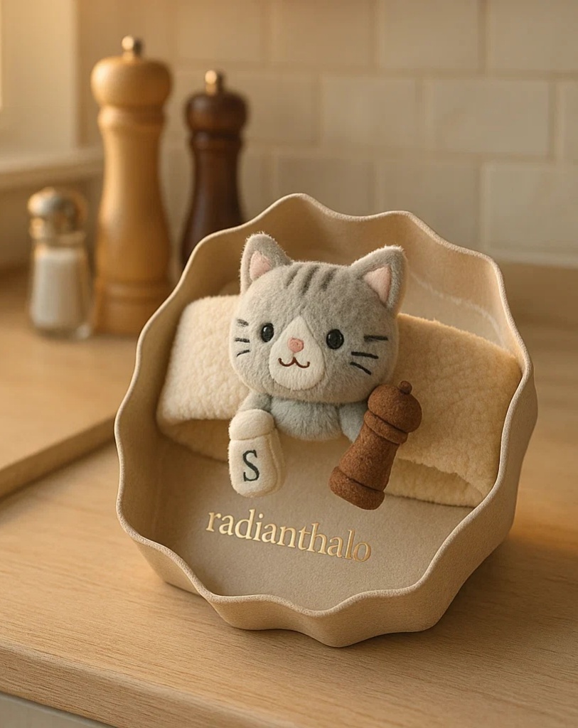 Charming Cat Baby Headband with S & P Shakers for Photogenic Moments