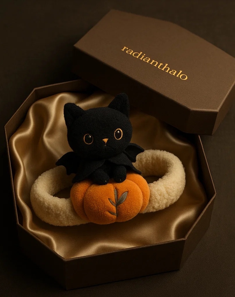 Black Cat Halloween Baby Headband – Cute Plush for Bulk Orders
