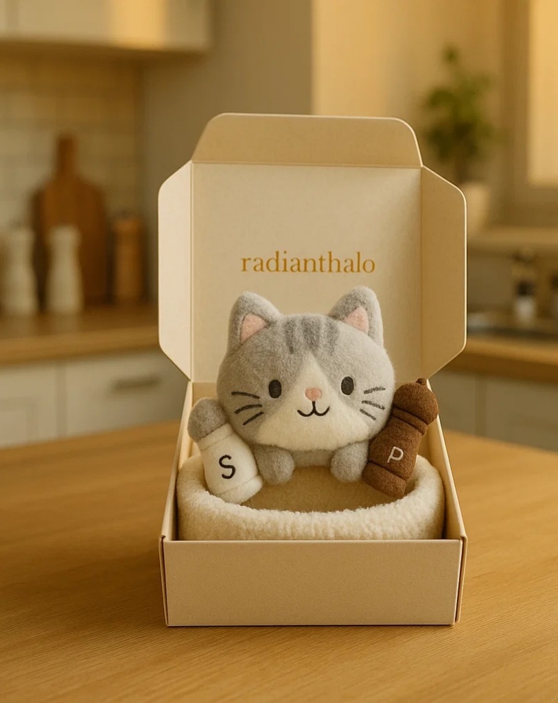 Playful Cat Baby Headband for Stylish Photos with Salt and Pepper Motif