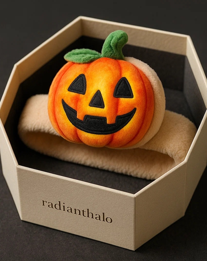 Halloween Pumpkin Baby Headband – Premium Plush for Wholesale
