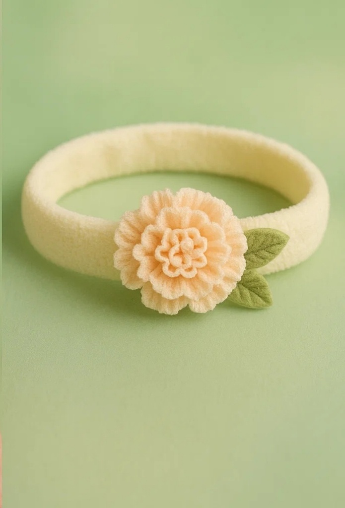 Peach Blossom Fairy Baby Headband – Soft and Gentle Flower Hair Accessory