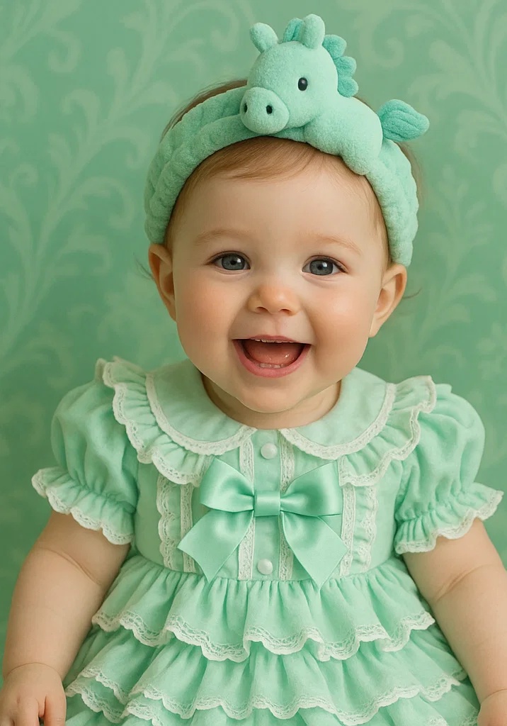 Seahorse-Themed Baby Headband