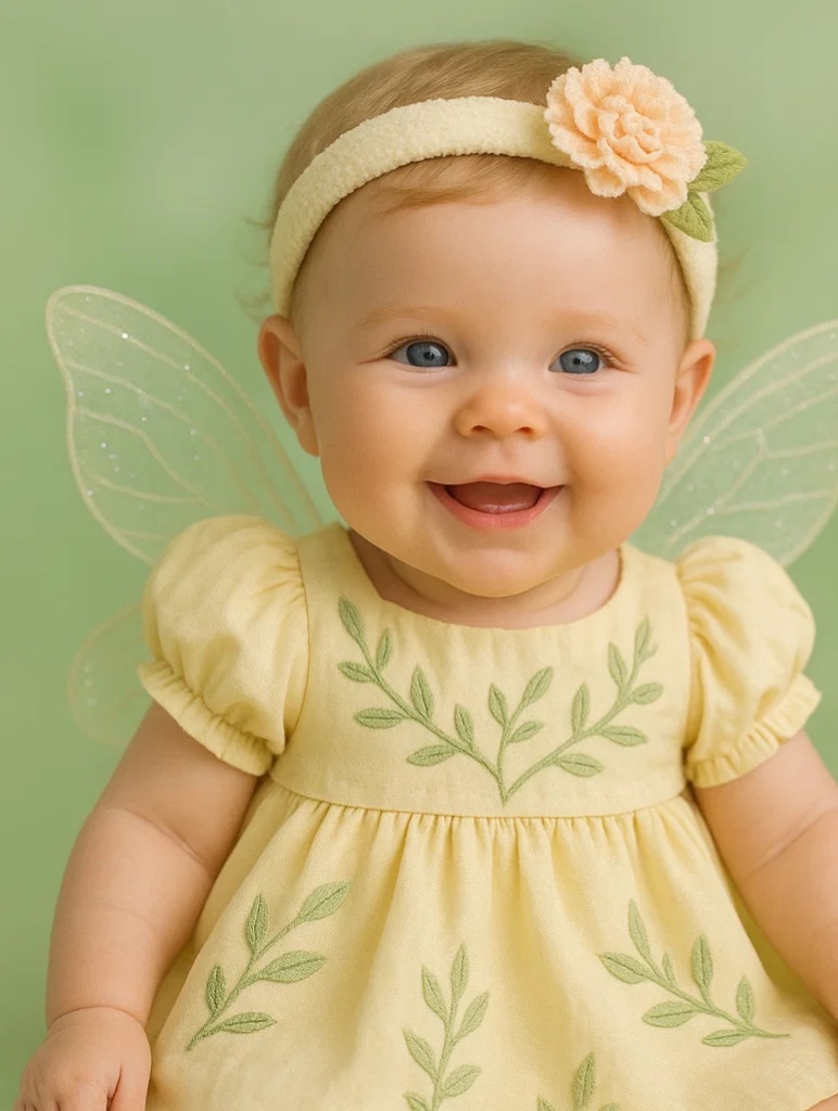 Peach Blossom Fairy Baby Headband – Soft and Gentle Flower Hair Accessory