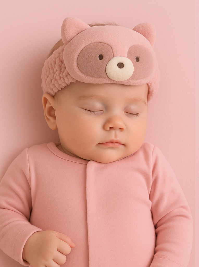 Faixa para bebê com brinquedo removível em pelúcia suave