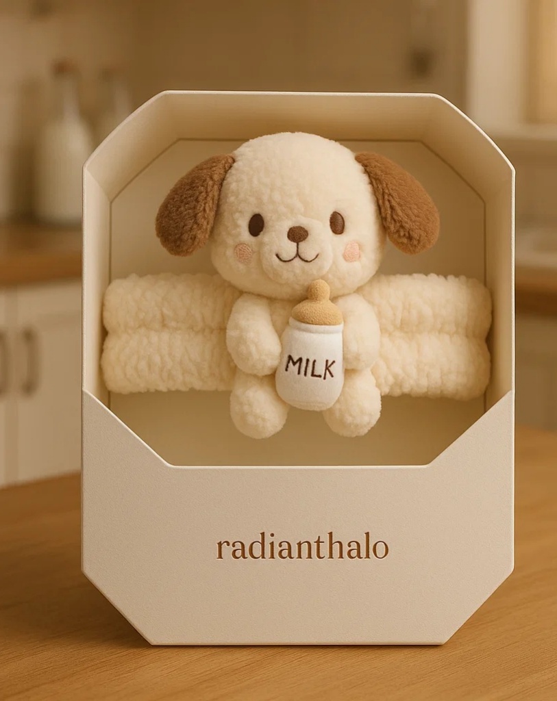 Unique Puppy Baby Headband with Milk Bottle – Ideal for Baby Shoots