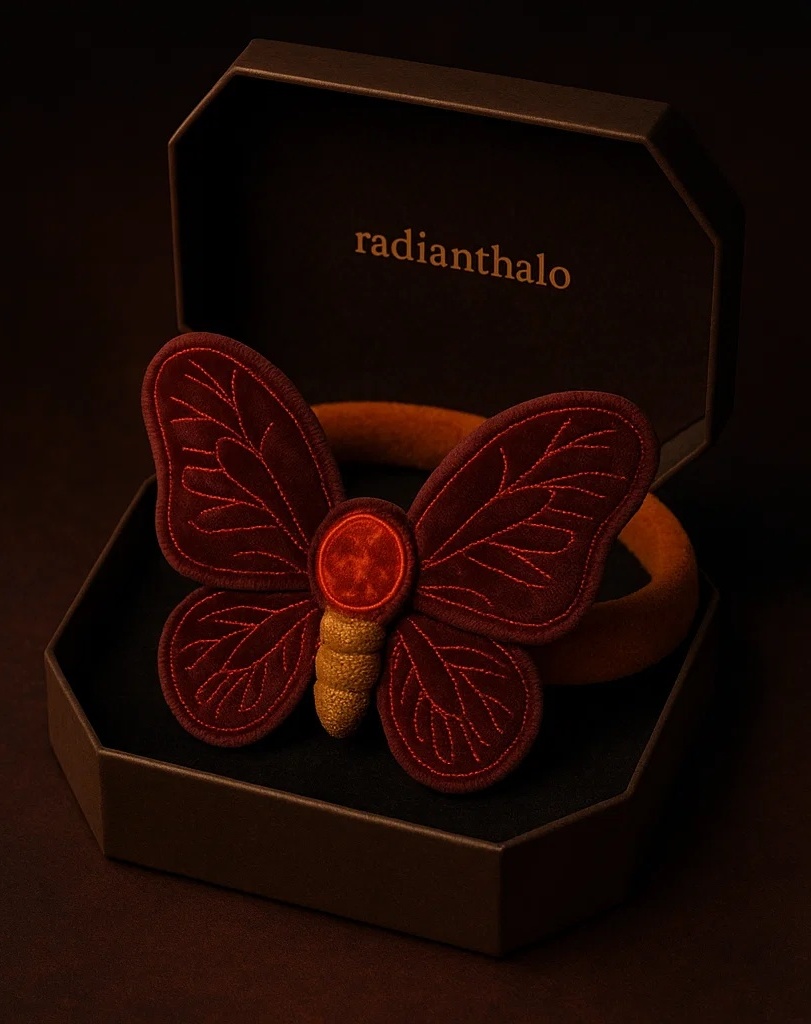 Luxurious Burgundy Butterfly LED Baby Headband – Ideal for Wholesale