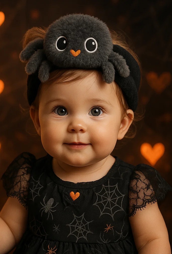 Cute Black Spider Plush Baby Headband – Ideal for Bulk Orders & Gifting