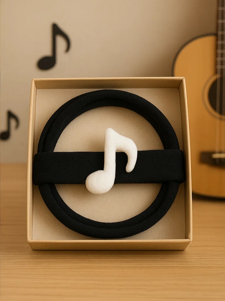 Bandeau bébé note de musique – accessoire tendance pour photos et cadeaux