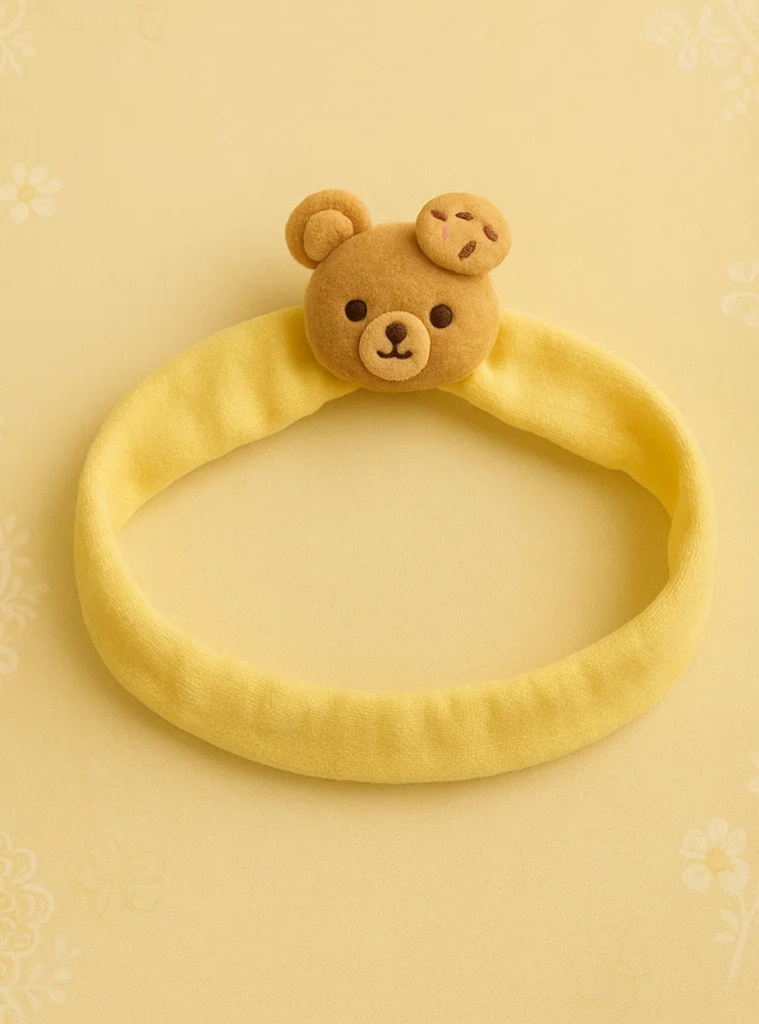 Cookie Bear Baby Headband – Cozy and Sweet