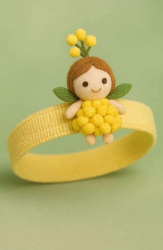 Faixa de Cabelo de Flor Amarela para Bebê com Vestido de Fada 0-2 Anos para Fotos