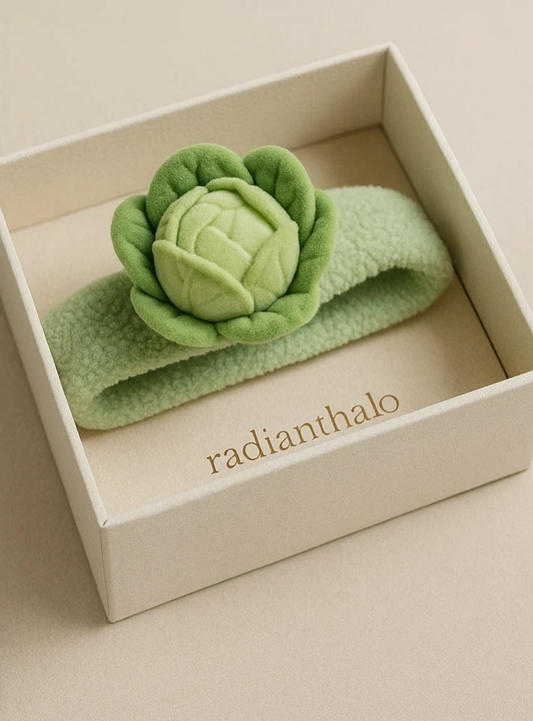 Plush Baby Headbands with Lettuce Design for Fresh and Cute Baby Accessories