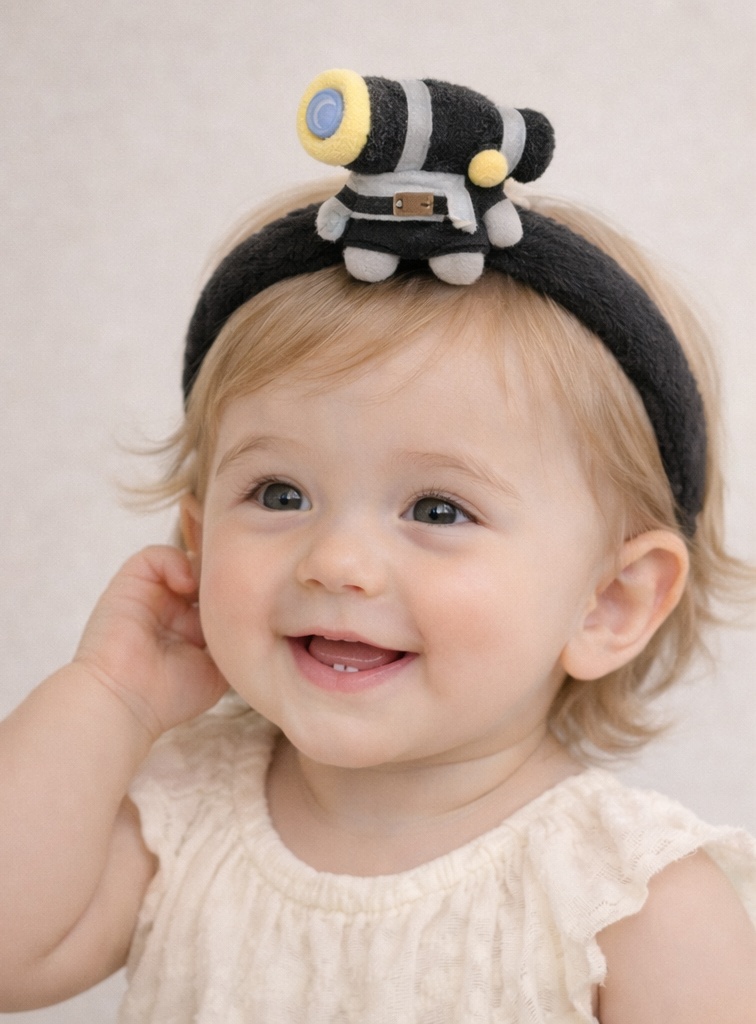 Baby Headband with Cartoon Camera Design