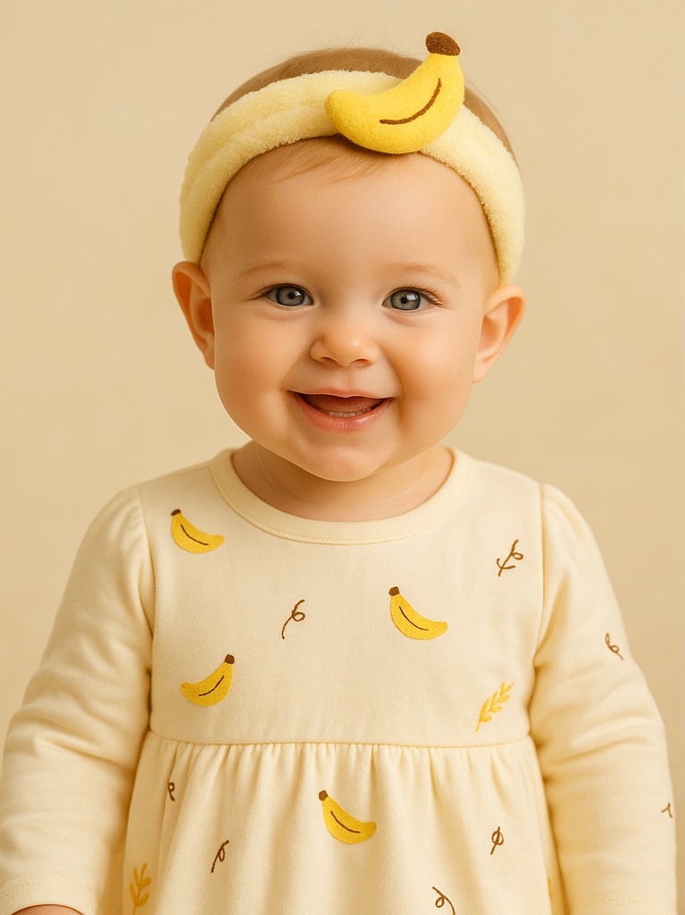 Bandeaux bébé en tissu doux avec des jouets amovibles – un confort optimal pour votre bébé et parfaits pour des photos adorables