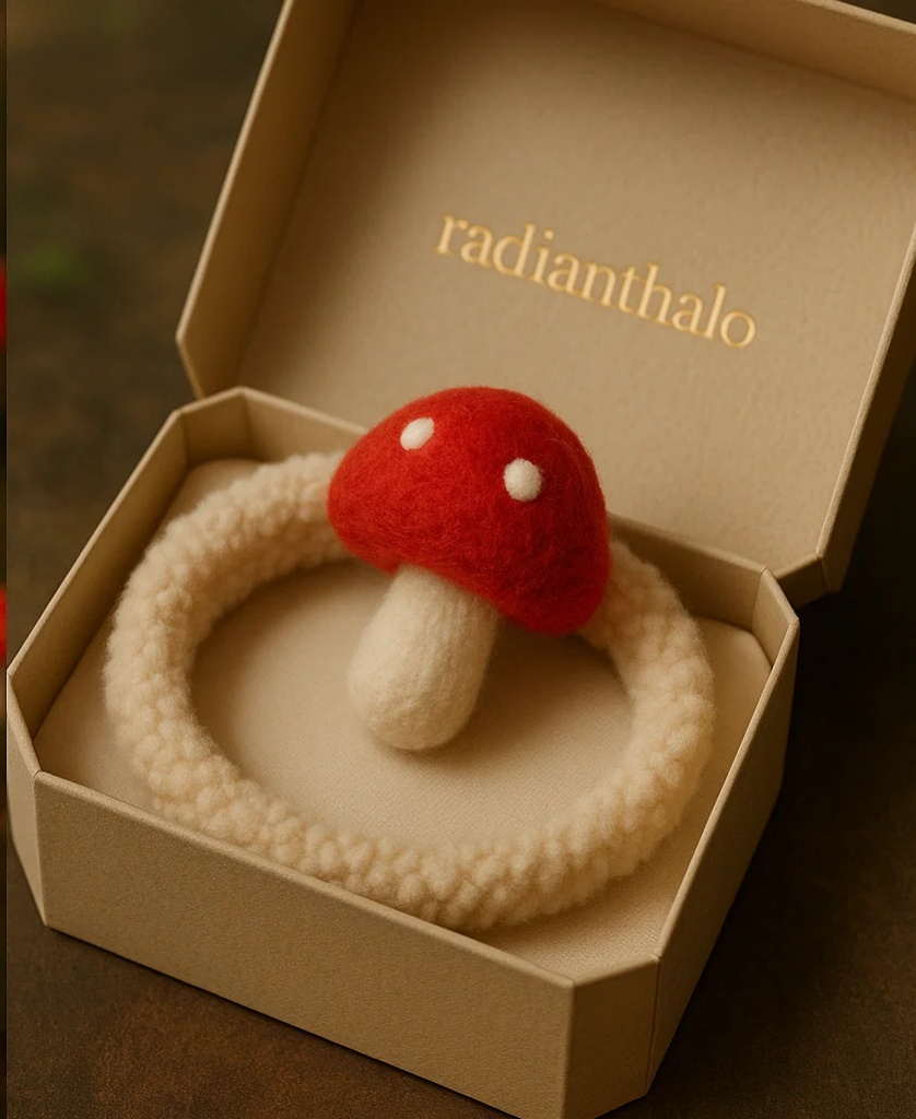 Customizable Baby Headbands with Cute Mushroom Embellishment for Photoshoots