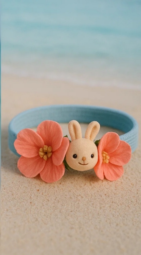 Cute Baby Headband with Bunny and Flower Decorations