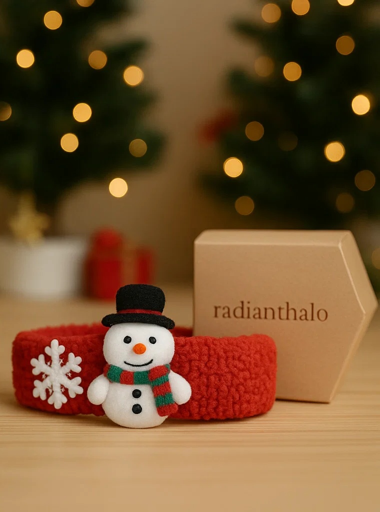 Bandeau bébé doux de Noël avec bonhomme de neige mignon