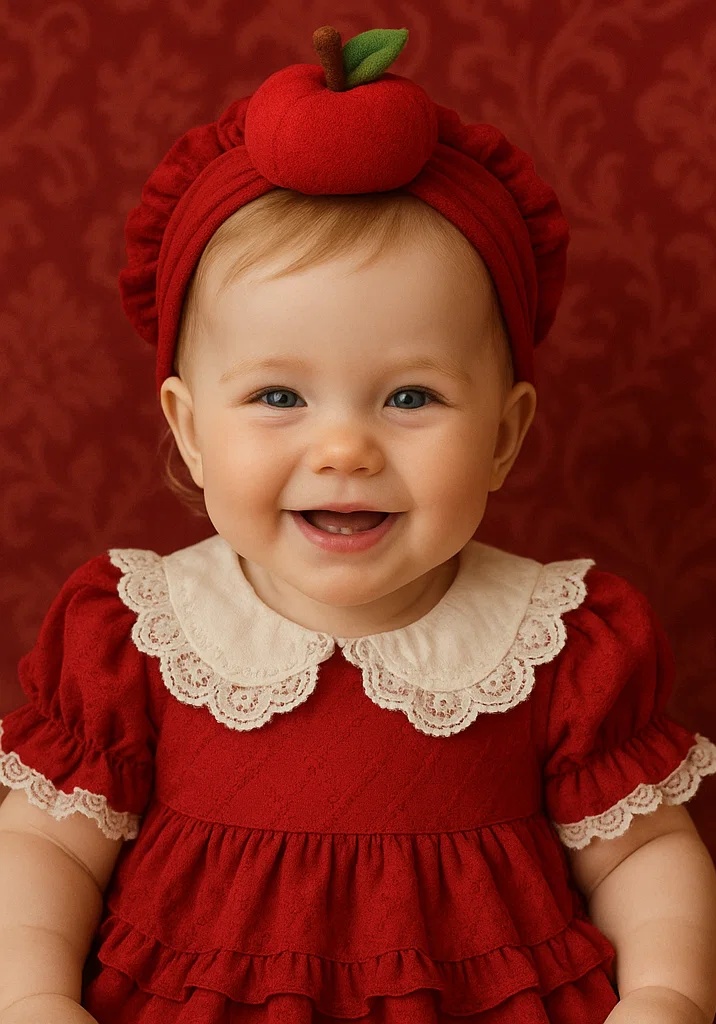 Bandeau bébé mignon avec pomme