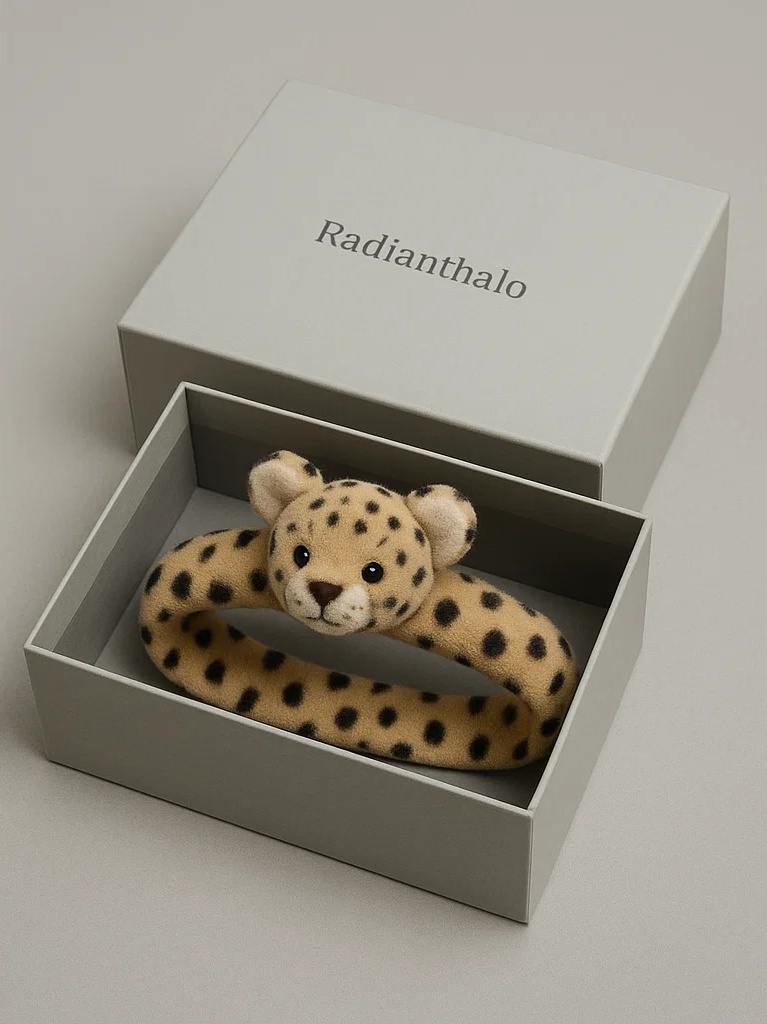Jungle Cheetah Baby Headband – Spotted Plush Animal Ears