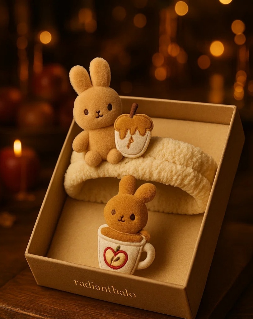 Delightful Baby Headbands with Plush Bear and Snowflake Cup – Removable for Winter Photoshoots