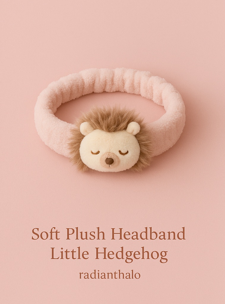 Bandeau en peluche douce pour bébé avec personnage amovible