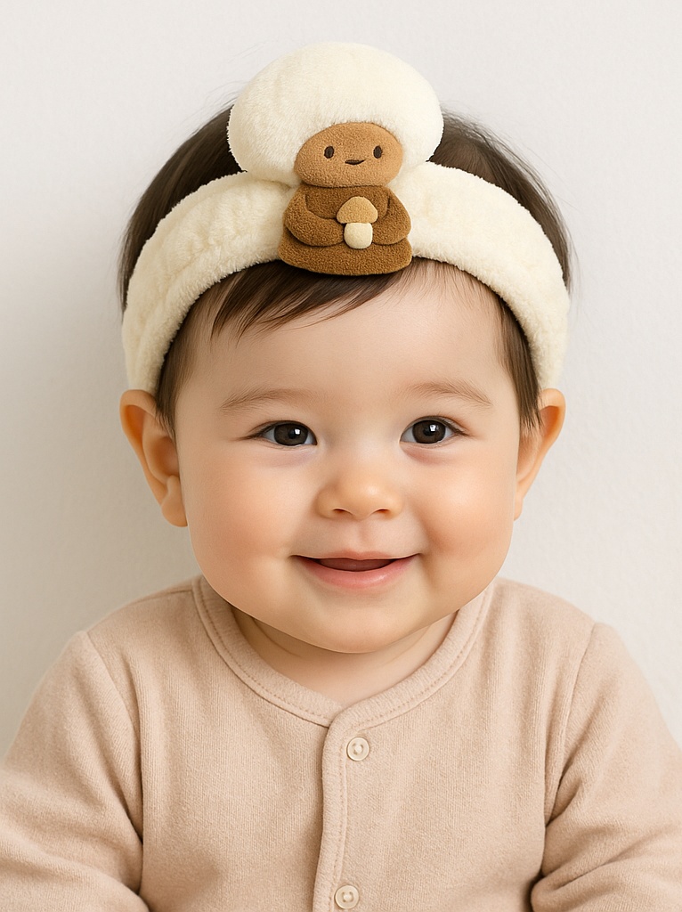 Mushroom Baby Headband - Warm and Playful
