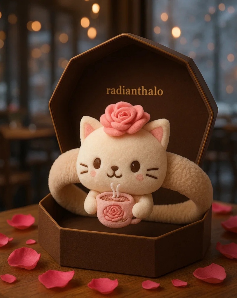 Elegant Kitten Baby Headband with Rose Mug: A Sweet Gift for Baby