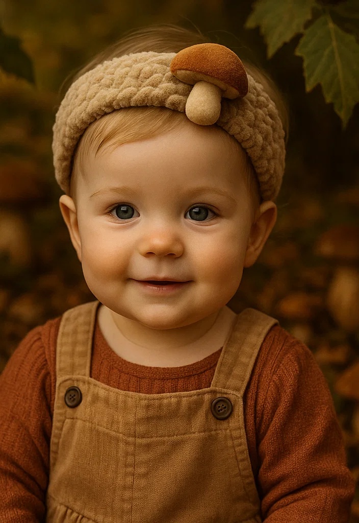 Playful Baby Doll Headbands with Mushroom Motif for Whimsical Baby Fashion