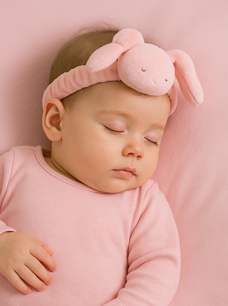 Faixa para bebê com brinquedo removível de pelúcia suave