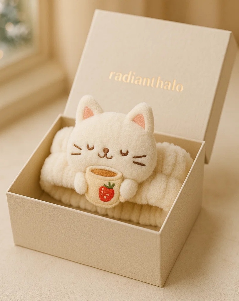 Charming Baby Headband with Festive Drink and Animal Companion - Ideal for Winter Themed Photoshoots