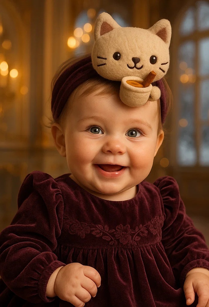 Handmade Felt Animal Baby Headband – Creative Design for Memorable Baby Photos