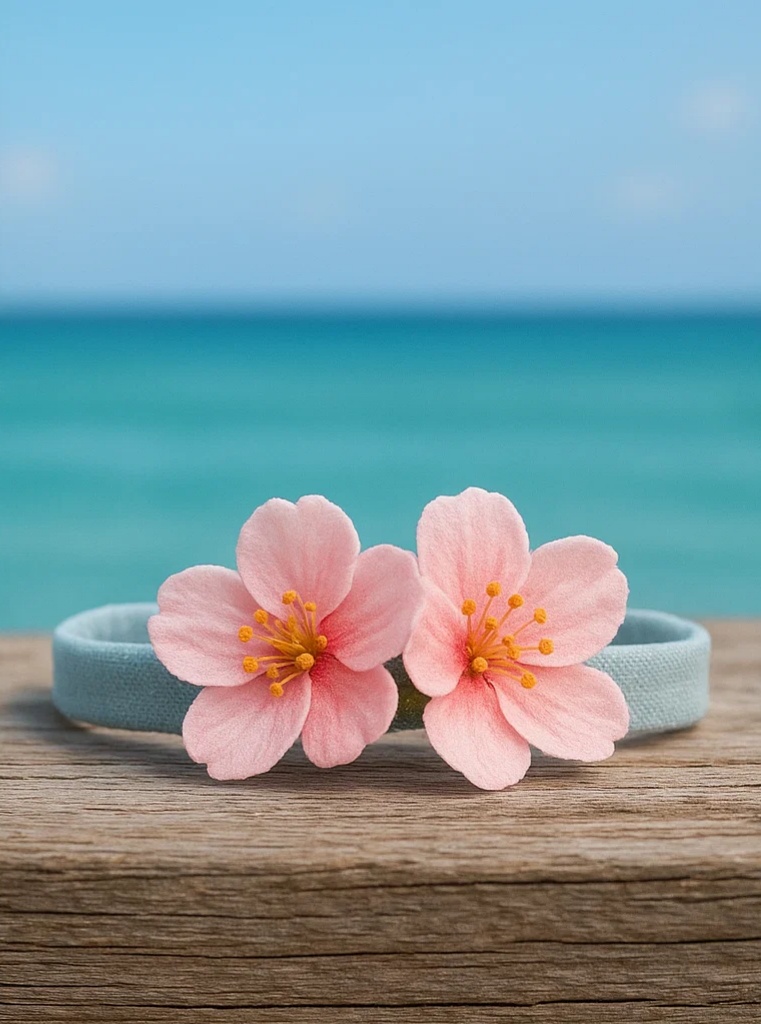Charming Baby Headband with Pink Flowers for Playful Moments