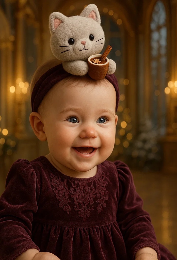 Cute Felt Bunny Baby Headband – Soft and Safe for Newborns