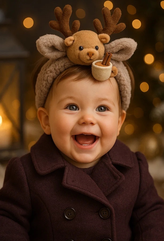 Felted Baby Headband with Cute Rabbit Design – Perfect for Baby Photoshoots