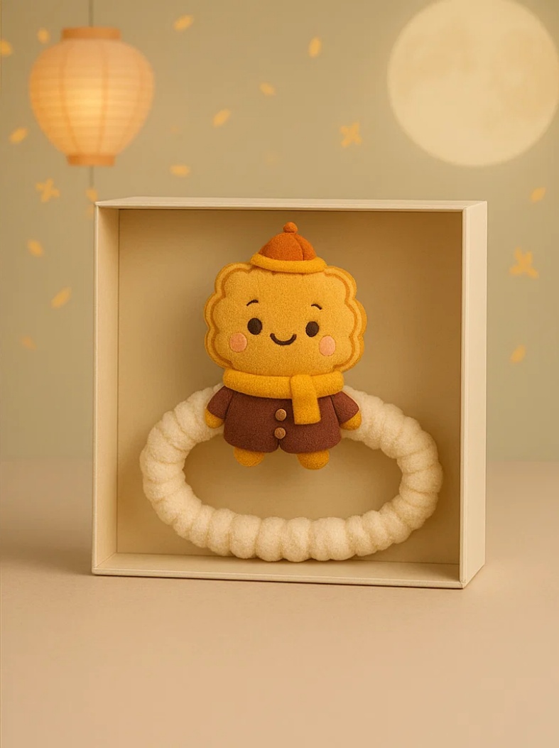 Bandeau bébé doux – Série spéciale Fête de la Mi-Automne avec peluche décorative