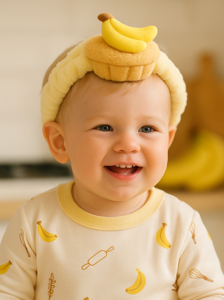 Bandeaux bébé en tissu doux avec des jouets amovibles – un confort optimal pour votre bébé et parfaits pour des photos adorables