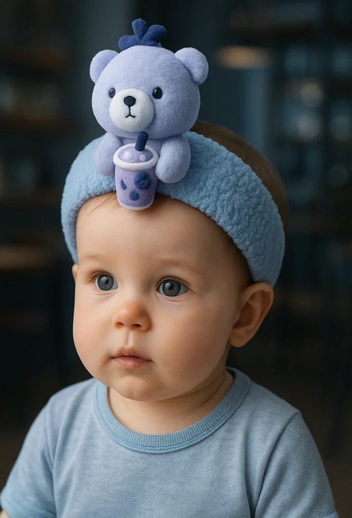 Trendy Baby Headbands with Removable Cartoon & Fruit Accessories - Great for Baby Shops and Online Marketplaces