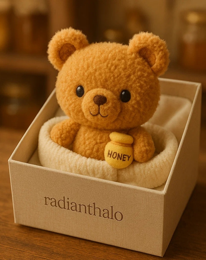 Sweet Bear Baby Headband with Honey Jar – Cute and Cozy for Your Baby