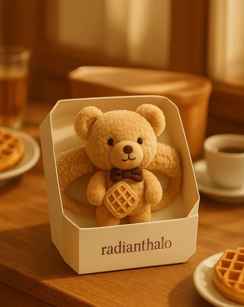 Cute Bear Baby Headband with Waffle Design – Soft and Perfect for Baby Gifts