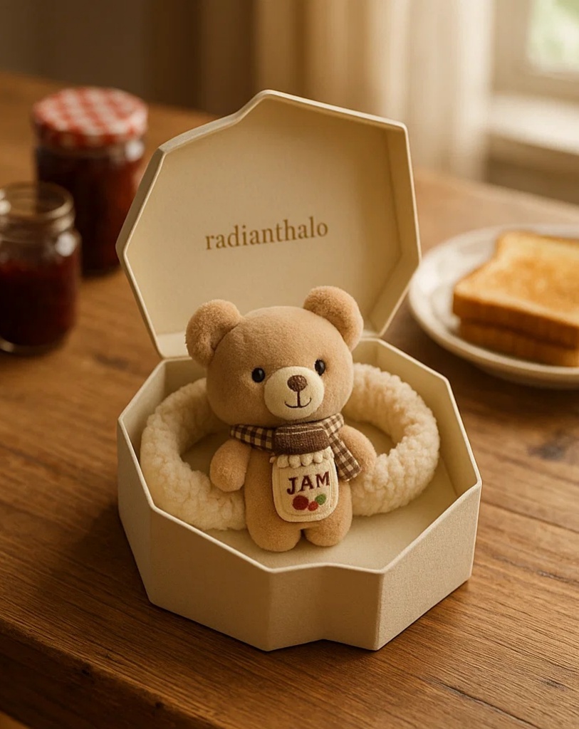 Bear Baby Headband with Jam Jar – Ideal for Baby Accessories and Gifts
