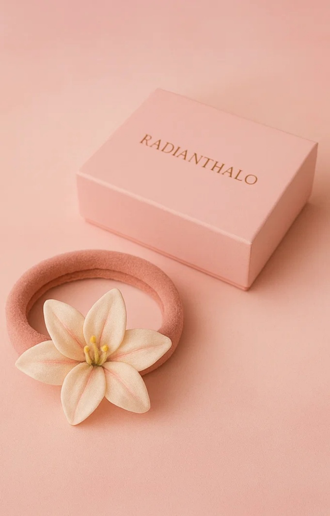 Baby-Stirnband mit Lilienblüte – Eleganter Märchenstil