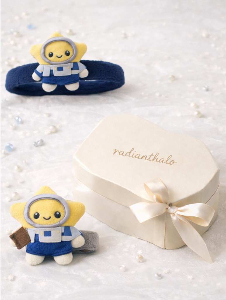 Smiling Star Baby Headband with Yellow Star Plush