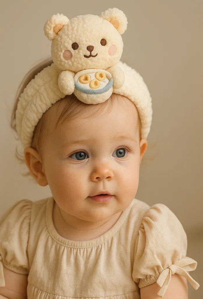 Sweet Baby Headbands with Cute Puppy and Toast Design - A Must-Have for Baby Gift Sets