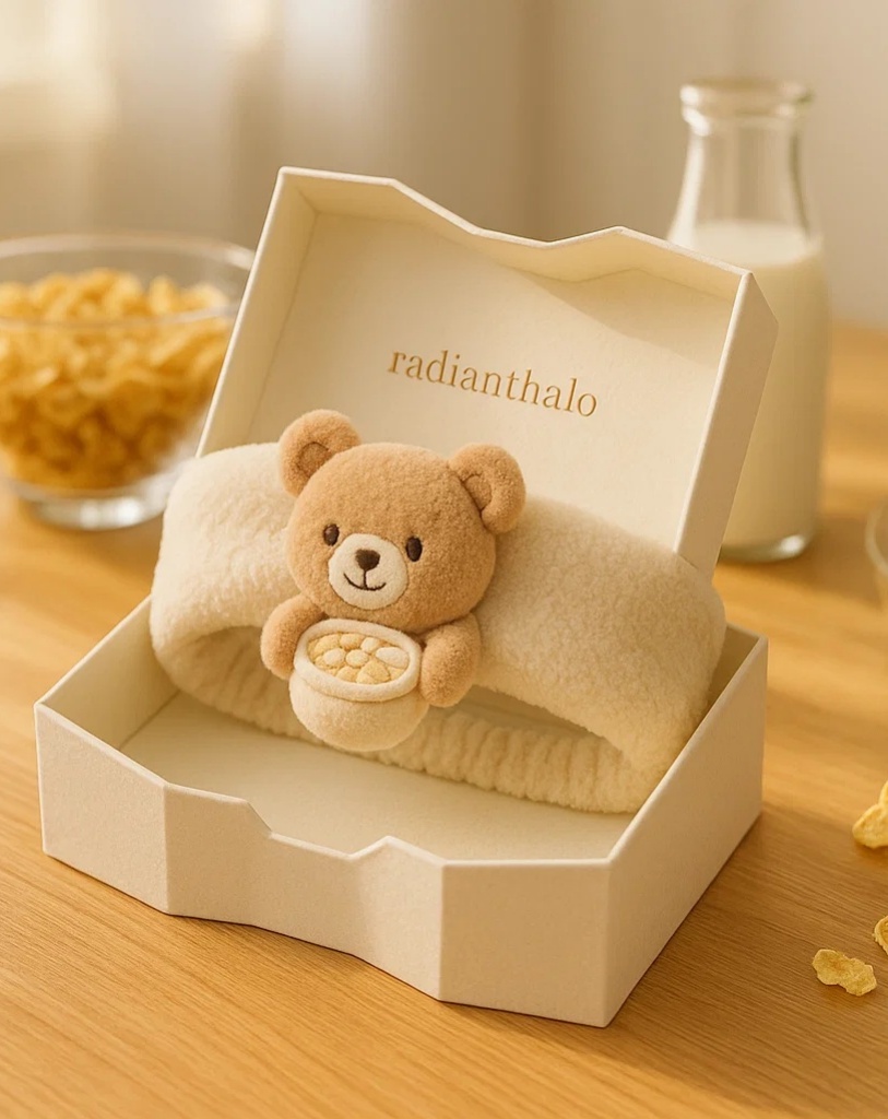 Trendy Baby Headbands with Cereal and Bear Designs - Great for Baby Stores and Online Marketplaces