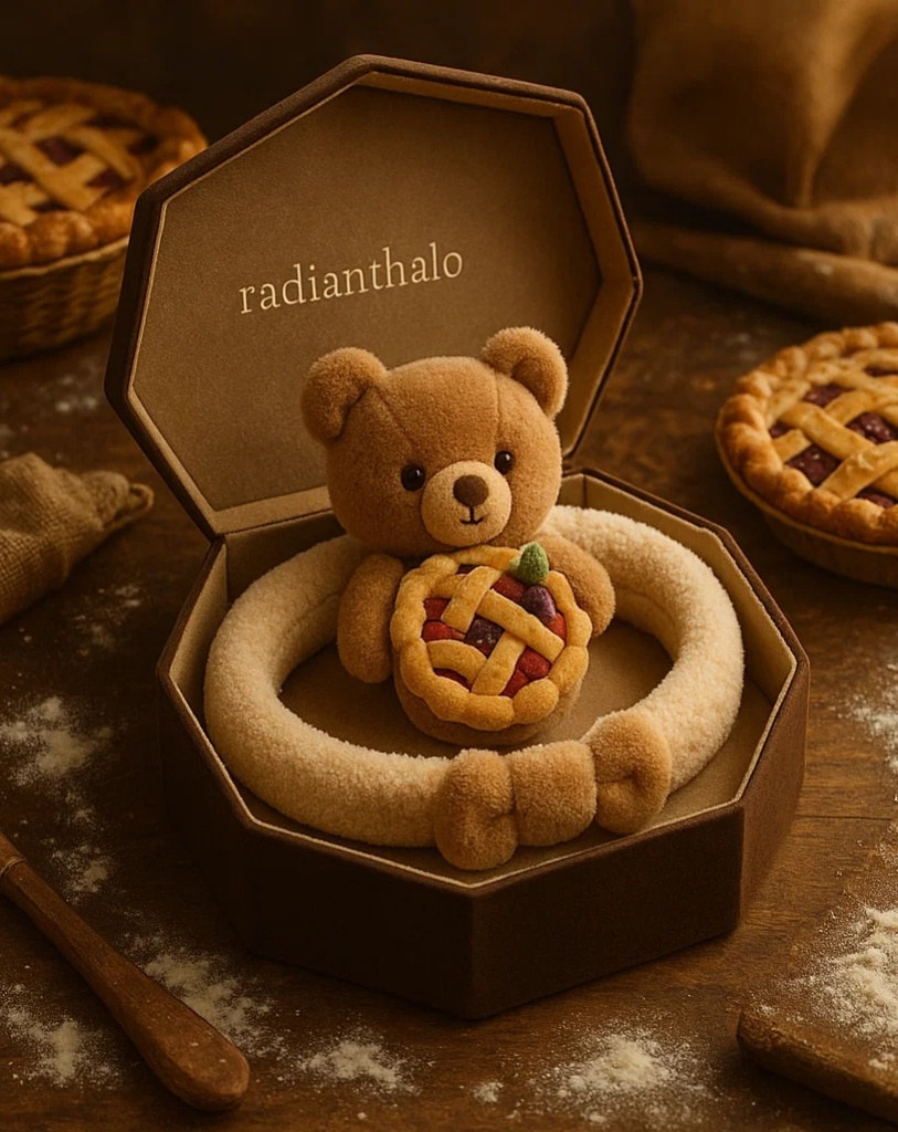 Playful Bear Baby Headbands with Pie Design - Great for Baby Accessory Retailers