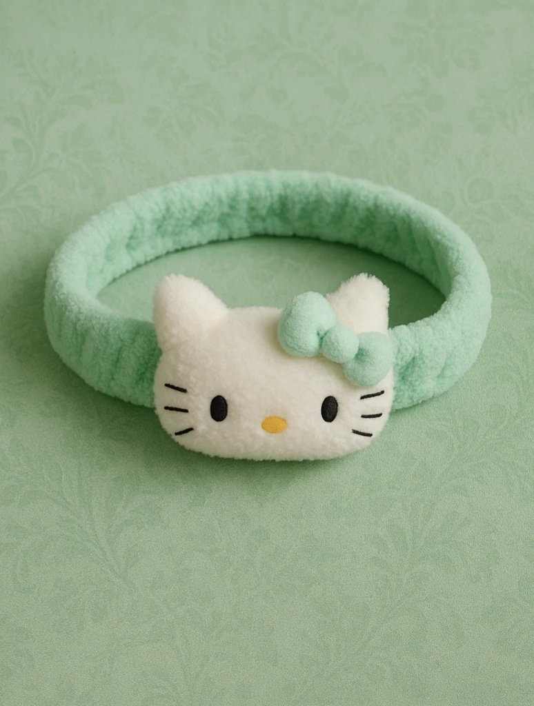 Cat-Themed Baby Headband (Green)